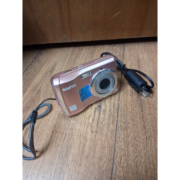 SANYO Other - Sanyo VPC-S360P‎ Digital Camera 8.1 Megapixels 3x Optical Zoom Rose Gold LCD